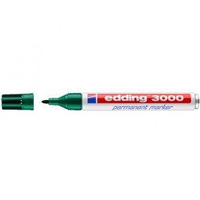 Edding Markör Permanent Yuvarlak Uçlu 1.5-3 mm Yeşil 3000 (1 Adet)