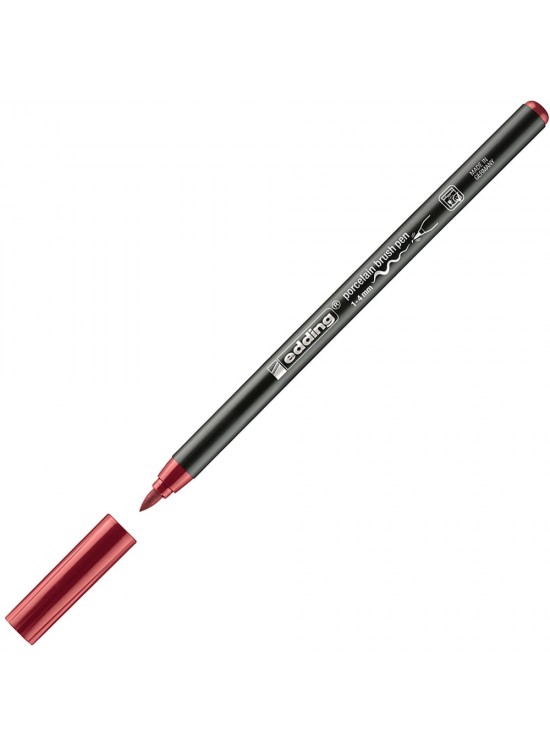 Edding Porselen Kalemi Fırça Uçlu 1-4 MM Bordo 4200 (1 Adet)