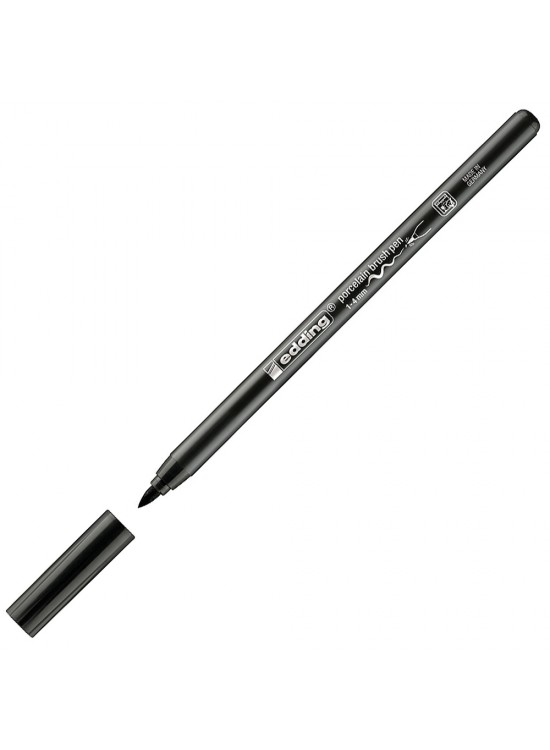 Edding Porselen Kalemi Fırça Uçlu 1-4 mm Siyah 4200 (1 Adet)
