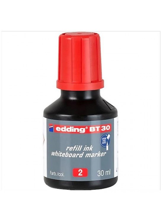 Edding Tahta Kalem Mürekkebi Damlalıklı Ekonomik 30 ML Kırmızı 2 Li BT30