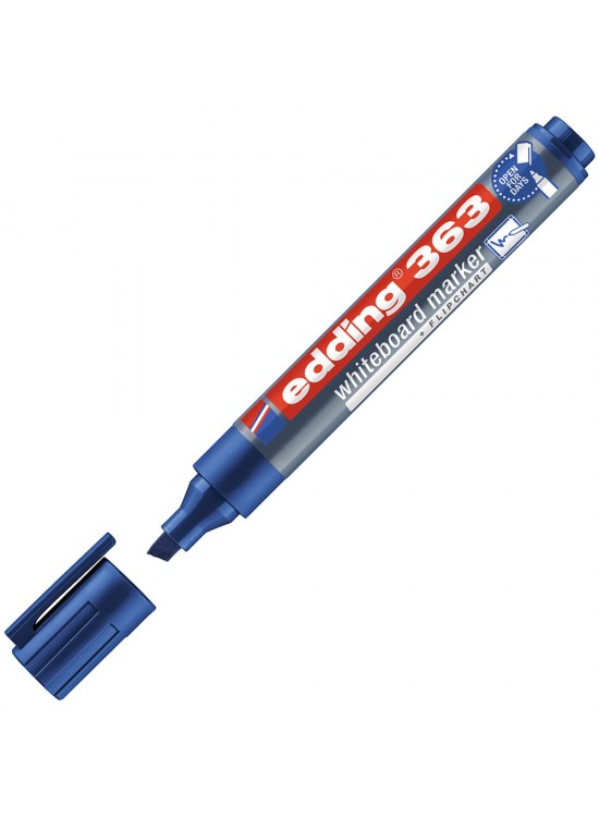 Edding Tahta Kalemi Kesik Uçlu Mavi 363 (1 Adet)