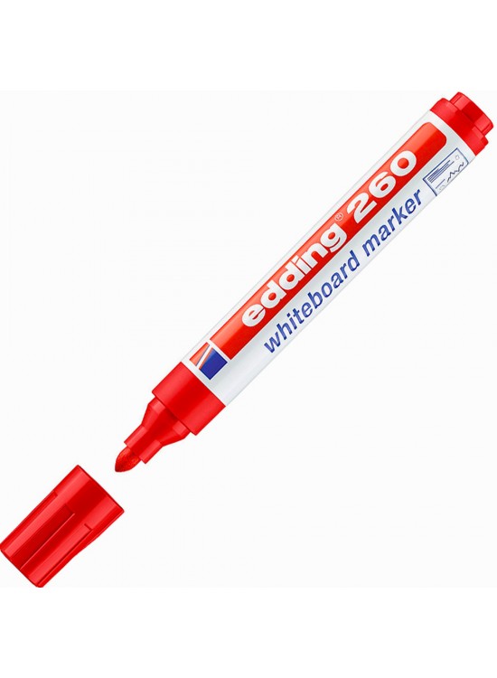 Edding Tahta Kalemi Yuvarlak Uçlu 1.5-3MM Kırmızı 260 (1 Adet)