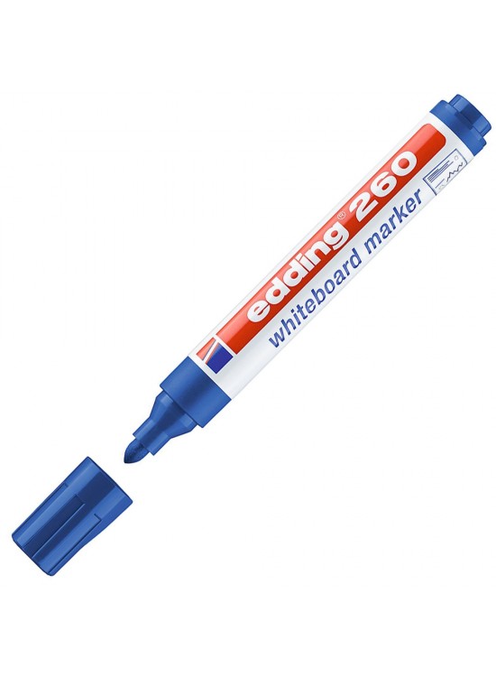 Edding Tahta Kalemi Yuvarlak Uçlu 1.5-3MM Mavi 260 (1 Adet)