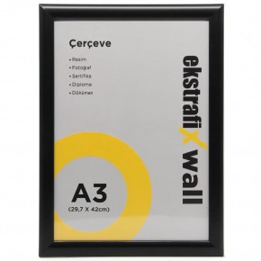 Ekstrafix Çerçeve A3 22 Li Siyah Fix-çs06