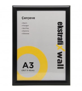 Ekstrafix Çerçeve A3 22 Li Siyah Fix-çs06