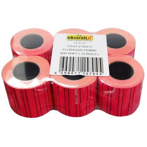 Ekstrafix Fiyat Etiketi 12x21 Florasan Pembe (1 Adet)