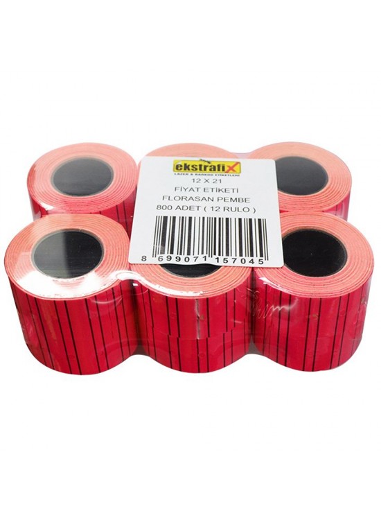 Ekstrafix Fiyat Etiketi 12x21 Florasan Pembe (1 Adet) Ekstrafix Fiyat Etiketi 12x21 Florasan Pembe (1 Adet)