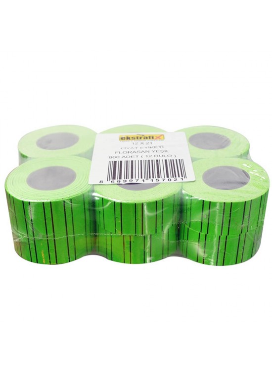 Ekstrafix Fiyat Etiketi 12x21 Florasan Yeşil (1 Adet)