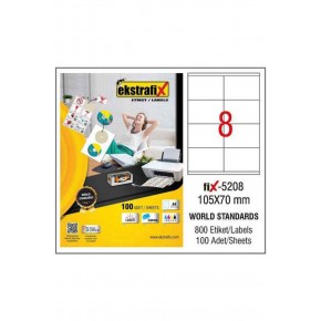 Ekstrafix Laser Etiket 105x70 Fix-5208