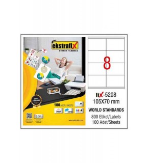 Ekstrafix Laser Etiket 105x70 Fix-5208