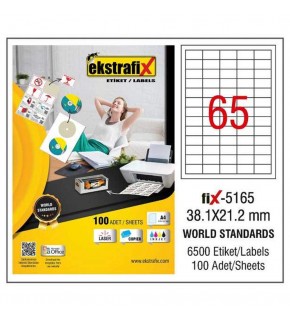 Ekstrafix Laser Etiket 38,1x21,1 Q Fix-5165