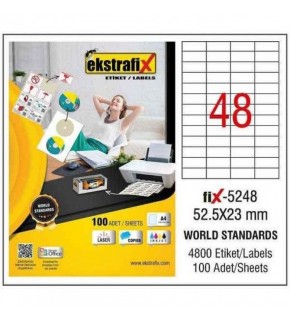Ekstrafix Laser Etiket 52,5x23 Fix-5248