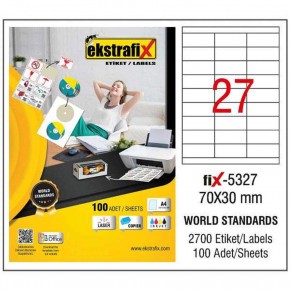 Ekstrafix Laser Etiket 70x30 MM Q Fix-5327