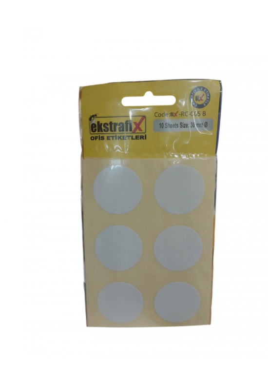 Ekstrafix Ofis Etiketi 20 MM Beyaz RC-003 B (1 Adet)