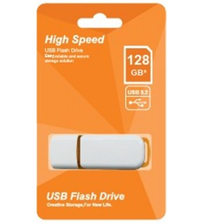 Elba 128GB Plastik Beyaz-Turuncu 3.2 USB Flash Bellek
