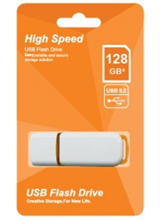 Elba 128GB Plastik Beyaz-Turuncu 3.2 USB Flash Bellek Elba 128GB Plastik Beyaz-Turuncu 3.2 USB Flash Bellek