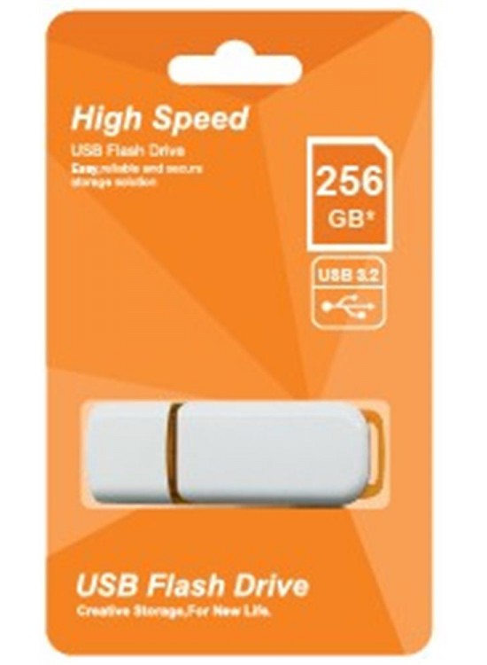 Elba 256GB Plastik Beyaz-Turuncu 3.2 USB Flash Bellek Elba 256GB Plastik Beyaz-Turuncu 3.2 USB Flash Bellek