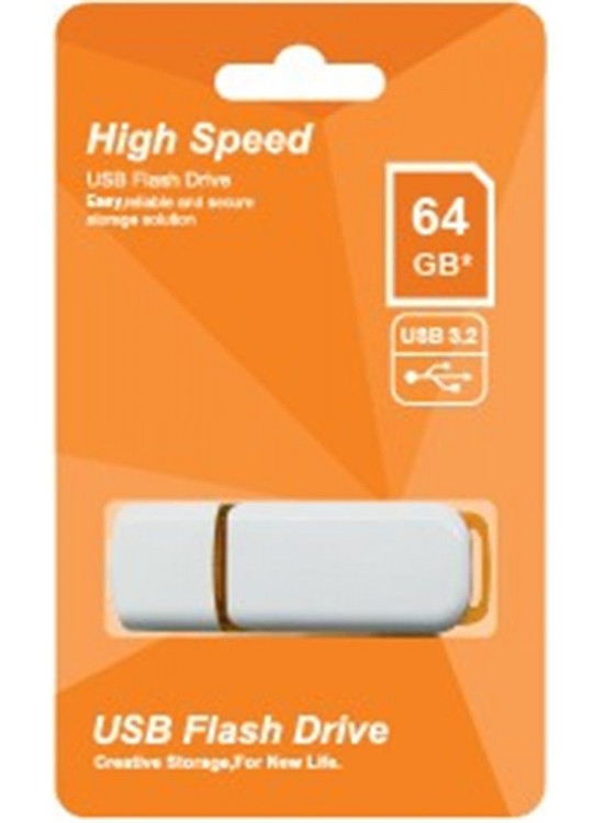 Elba 64GB Plastik Beyaz-Turuncu 3.2 USB Flash Bellek