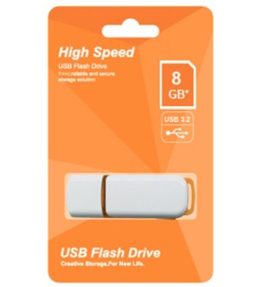 Elba 8GB Plastik Beyaz-Turuncu 3.2 USB Flash Bellek