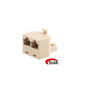 Elba 8P8C Jack- 2X8P8C Jack 2li RJ45 Çokla JK8464