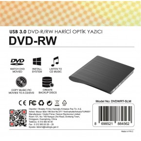 Elba DVDWRT-SLM Harici Dvdrw Slim, Siyah Dvd Yazıcı Writer