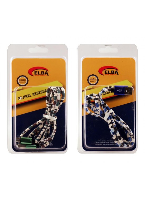 Elba ECK-44M Bağlantı Kablosu Micro 1mt Renkli Elba ECK-44M Bağlantı Kablosu Micro 1mt Renkli