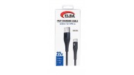 Elba ELB-2701 27w Usb-a To Type-c 1mt Siyah Örgülü Şarj Kablosu 480Mps Hızlı Şarj