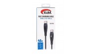 Elba ELB-2702 45w Type-c To Type-c 1mt Siyah Silikon Şarj Kablosu 480Mps Hızlı Şarj Elba ELB-2702 45w Type-c To Type-c 1mt Siyah Silikon Şarj Kablosu 480Mps Hızlı Şarj