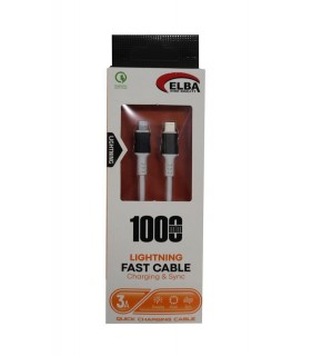 Elba Elb39 L20 Iphone To Type-c 1Mt Beyaz Şarj Kablosu Beyaz