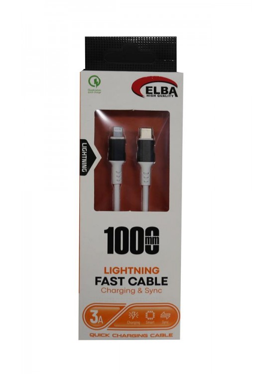 Elba Elb39 L20 Iphone To Type-c 1Mt Beyaz Şarj Kablosu Beyaz