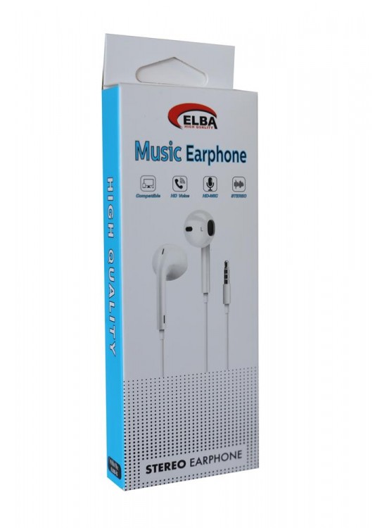 Elba elb19-İ5 Beyaz Kablolu Kulakiçi Mikrofonlu Kulaklık Aux Elba elb19-İ5 Beyaz Kablolu Kulakiçi Mikrofonlu Kulaklık Aux
