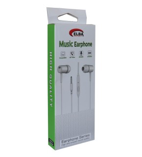 Elba elb22-D21B  Beyaz Kulakiçi Mikrofonlu Kablolu Kulaklık