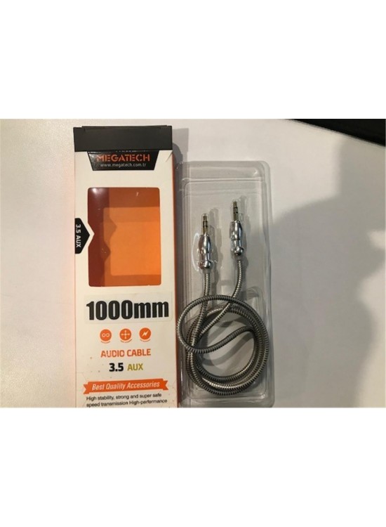 Elba Elb24 1Mt Aux Stereo To Stereo Örgülü Kablo Siyah