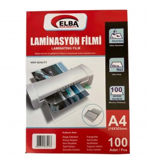Elba Laminasyon Filmi A4 100 MIC 216x303 (1 Adet)