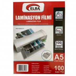 Elba Laminasyon Filmi A5 100 MIC 216x154 (1 Adet)