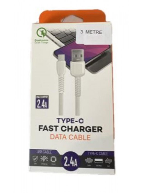 Elba MT-DT2MT 3  Metre Type-c Data Kablosu