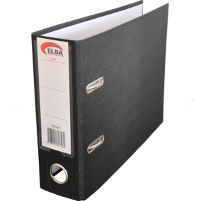 Elba Telgraf Klasör Plastik Lüx Geniş Siyah (1 Adet)