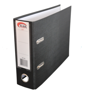 Elba Telgraf Klasör Plastik Lüx Geniş Siyah (1 Adet)