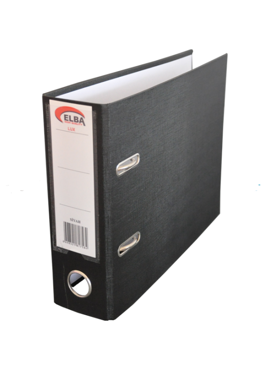 Elba Telgraf Klasör Plastik Lüx Geniş Siyah (1 Adet)