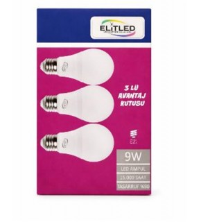 ELİTLED 9W 3LÜ SET AVANTAJ KUTU