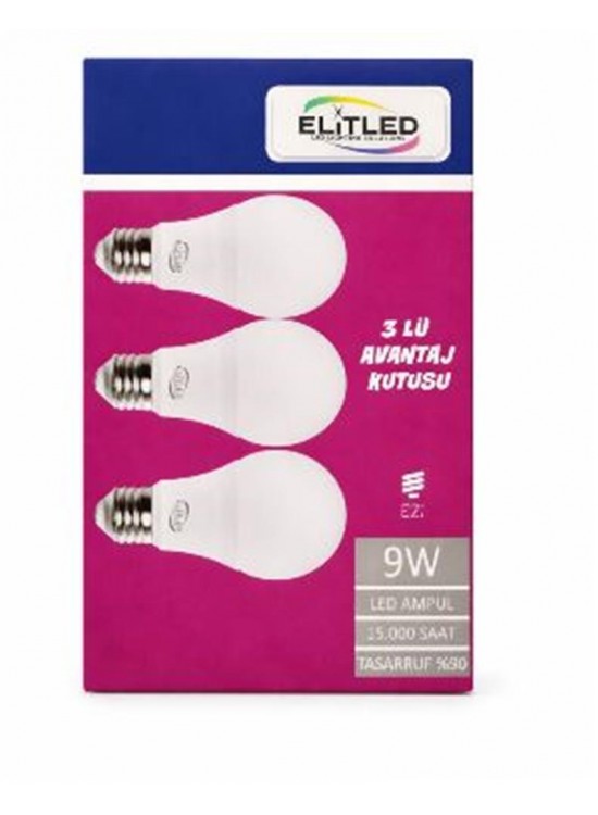 ELİTLED 9W 3LÜ SET AVANTAJ KUTU ELİTLED 9W 3LÜ SET AVANTAJ KUTU
