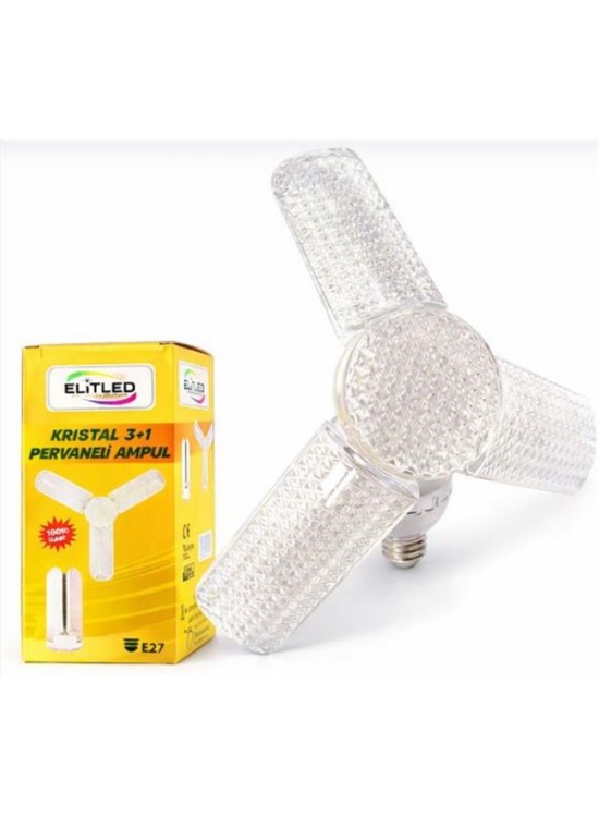 Elitled Kristal 3+1 Pervane Led Ampul Elitled Kristal 3+1 Pervane Led Ampul