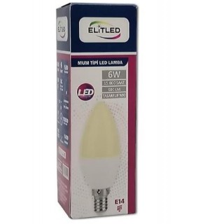 ELİTLED MUM BEYAZ AMPUL 6W