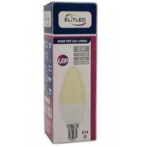 ELİTLED MUM SARI AMPUL 6W