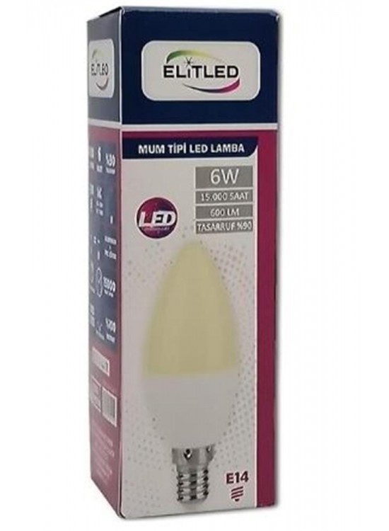 ELİTLED MUM SARI AMPUL 6W