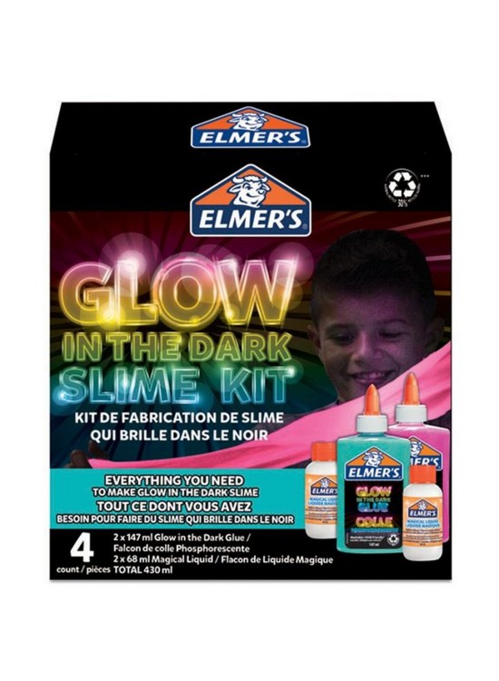 Elmers Karanlıkta Parlayan Yapıştırıcı Slime Set 2162080