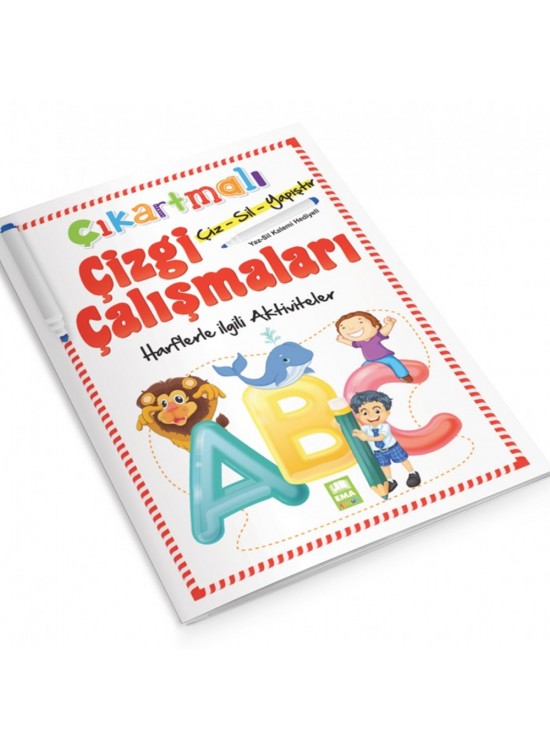 Ema Çıkartmalı Çizgi Çalışm.-Harfler/Emaçocuk Ema Çıkartmalı Çizgi Çalışm.-Harfler/Emaçocuk