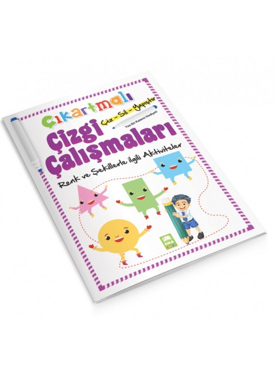 Ema Çıkartmalı Çizgi Çalışm.-Renk,Şekil/Emaçocuk Ema Çıkartmalı Çizgi Çalışm.-Renk,Şekil/Emaçocuk