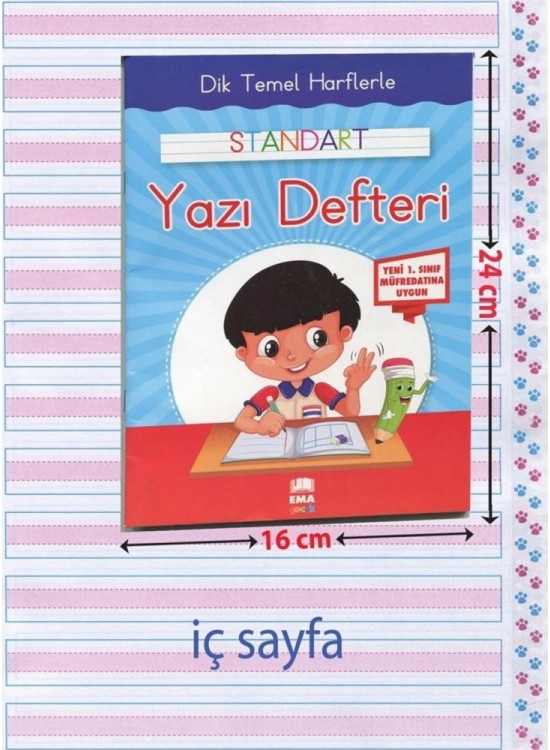 Ema Dik Temel Harflerle Yazı Defteri Ema çocuk
