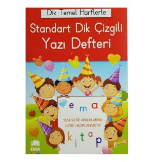 Ema Dik Temel Harflerle Yazı Defteri Renkli